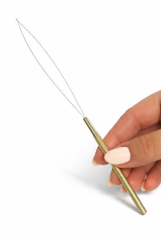 Gold Professional Hair Extension Loop Tool