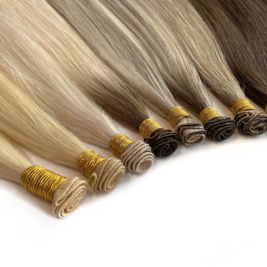 22" Hand tied Wefts (2 bundles 36g)